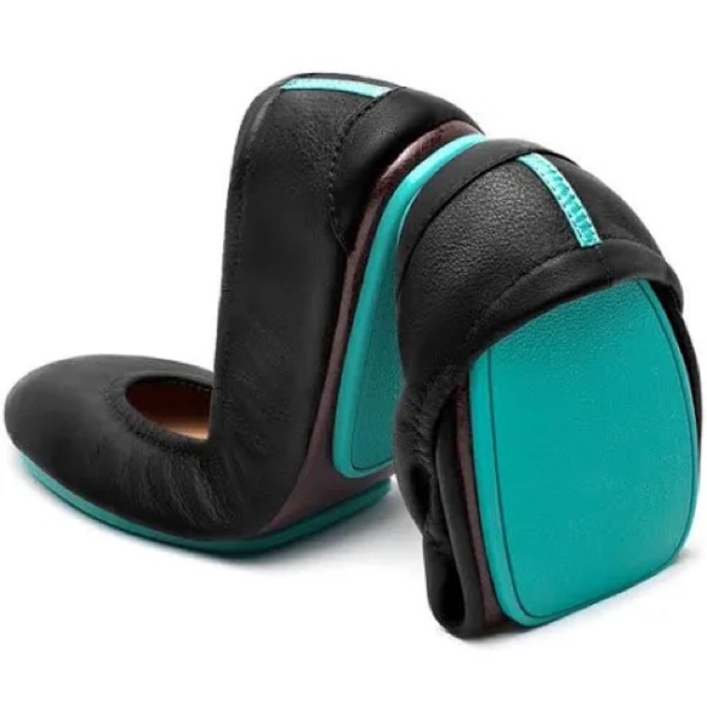 Tieks Black Leather Flats